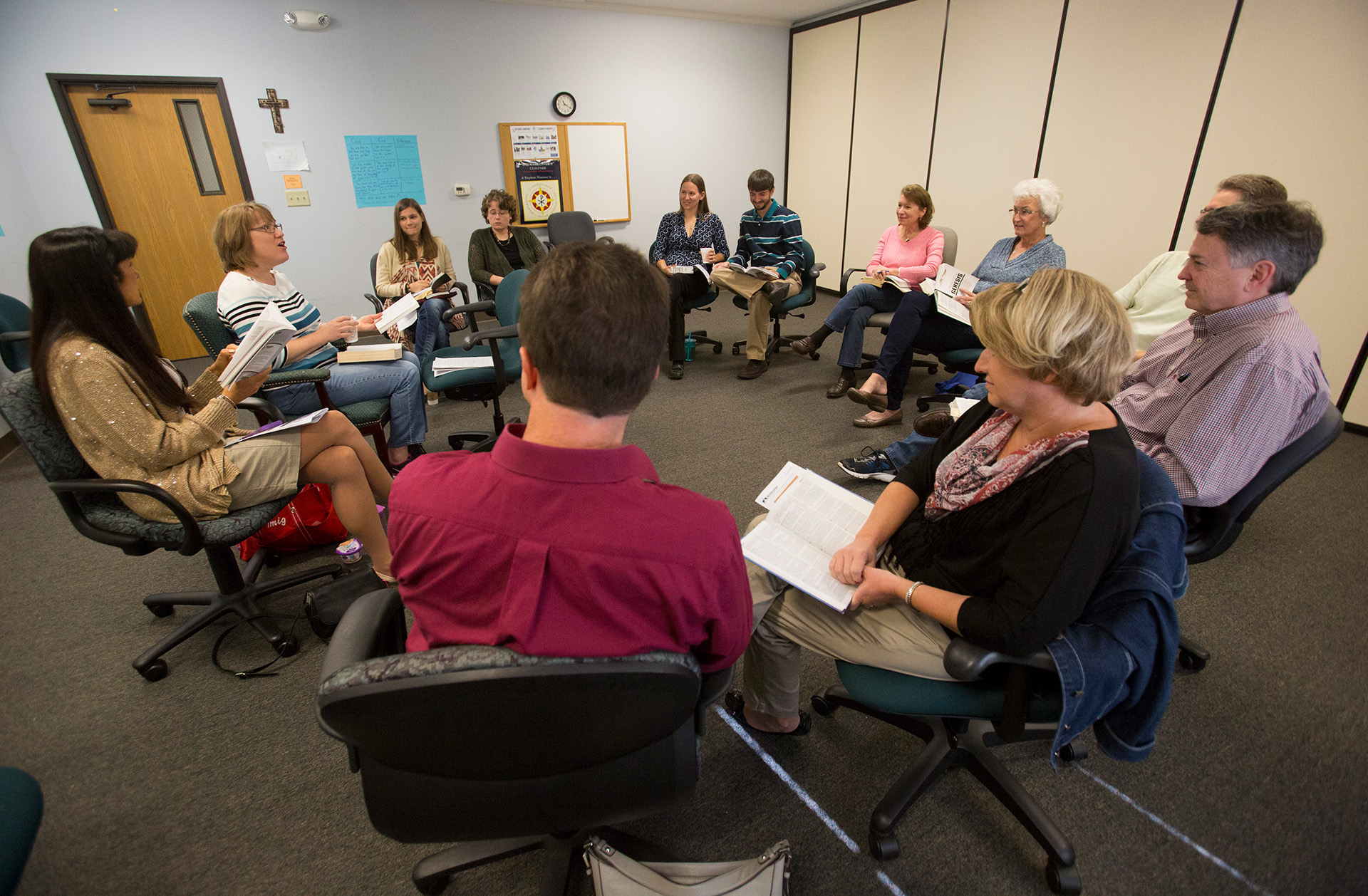 Bible study at McKendree United Methodist Church in Lawrenceville, Ga. Photo taken Oct. 23, 2016. Photo by Kathleen Barry, United Methodist Communications.