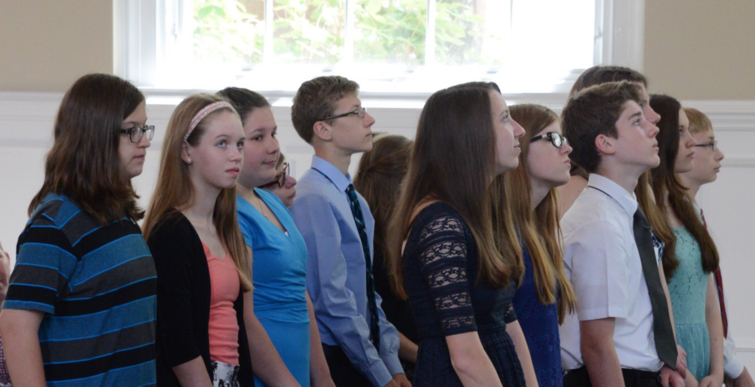 Confirmation classes journey together toward their first profession of their intent to live as faithful disciples of Jesus Christ. Photo courtesy of Brecksville (Ohio) United Methodist Church.