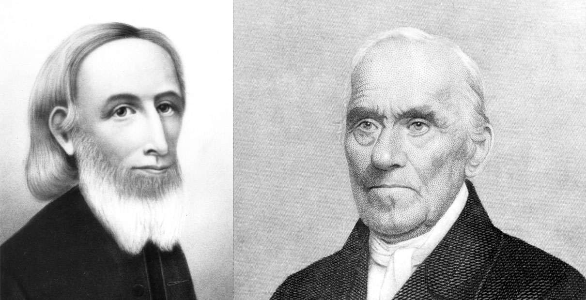 Martin Boehm (izquierda) fue cofundador de la Iglesia Hermanos Unidos en Cristo, denominación predecesora de la Iglesia Metodista Unida. Su hijo Henry (derecha) fue un predicador metodista que viajó con el obispo Francis Asbury. Fotos cortesía de Archivos e Historia Metodista Unida.