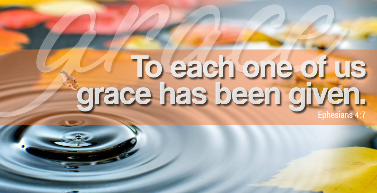 To each one of us grace has been given. Ephesians 4:7. Illustration by Troy Dossett, United Methodist Communications.