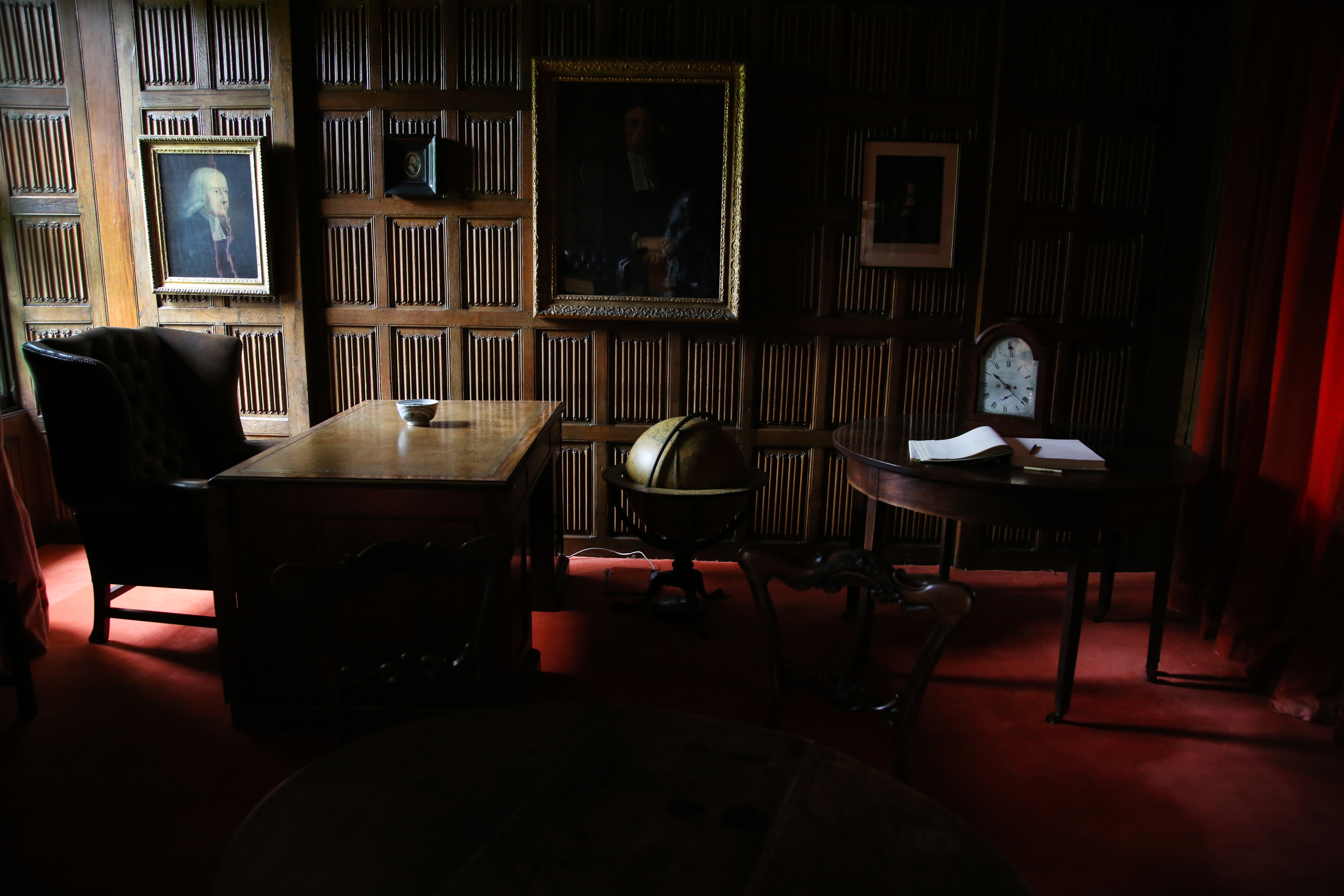 Una habitación en el Colegio Lincoln de Oxford está decorada como Juan Wesley la habría tenido. Wesley fue becario en el Colegio Lincoln desde 1726 hasta su matrimonio en 1751. Foto: Kathleen Barry, Comunicaciones Metodistas Unidas.