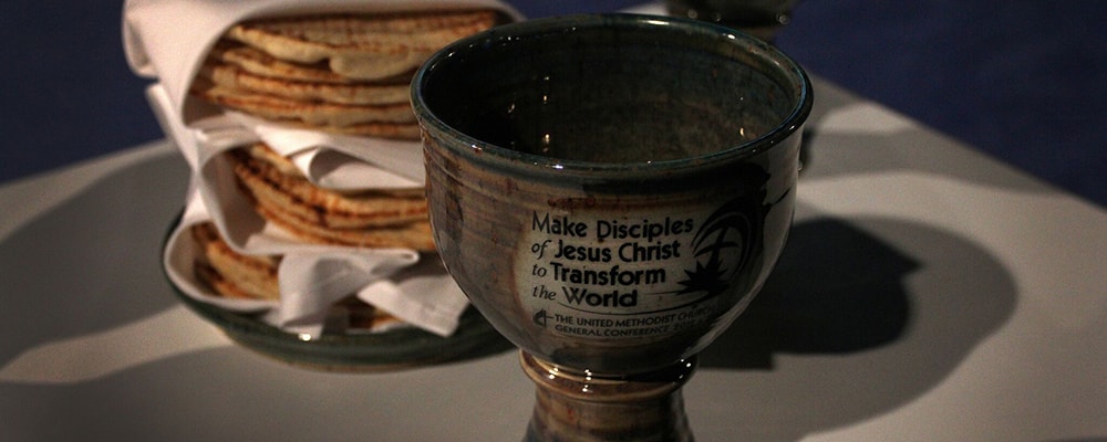 Communion Cup and Bread.
