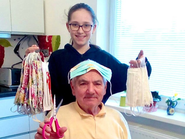 Making masks to serve others during a pandemic.