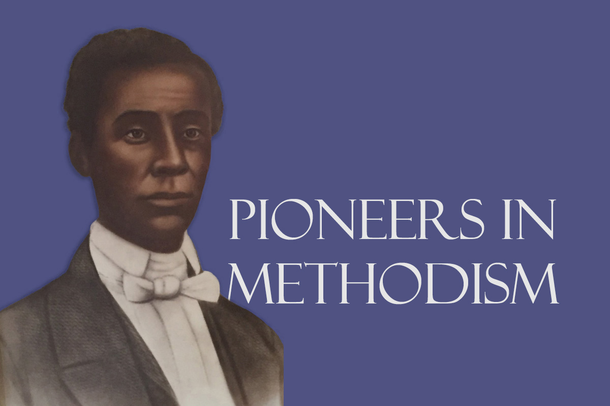 소년 농업 노동자로 자란 프랜시스 번스 목사는 1858년 미감리교회의 첫 번째 흑인 감독이자 라이베리아의 선교 감독이 되었다. 이미지는 J.C. Buttre의 판화에서 비롯되었습니다. 매튜 브래디가 촬영, GCAH 제공. 아이오와 주 디모인에 있는 Francis Burns 연합감리교회의 컬러 버전.