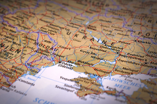 A map of Ukraine, courtesy of the General Board of Global Ministries 