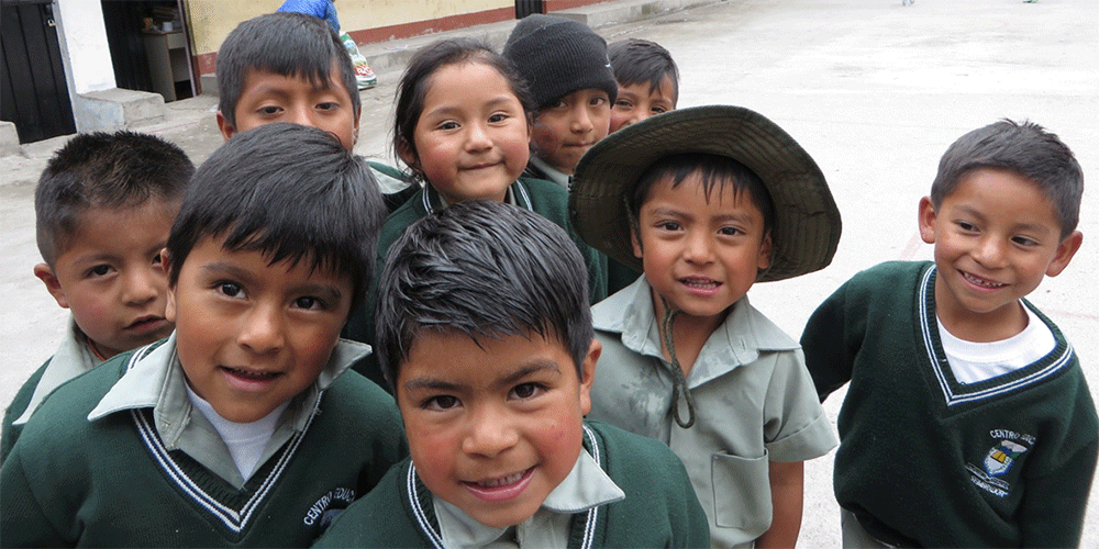 Students at El Sembrador school in Pastocalle, Ecuador. Photo: Courtesy of Encounter With Christ