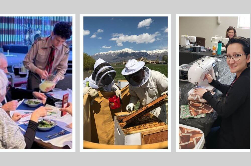 From scouts and veterans to beekeepers and those who sew, United Methodists share their gifts in their communities. Canva photo collage by Crystal Caviness, United Methodist Communications.
