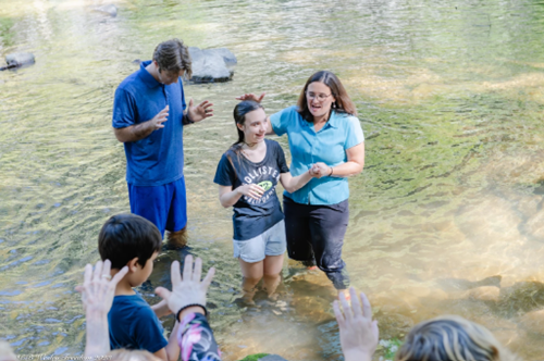 River baptisms in Maryland. Courtesy of the Baltimore-Washington Conference