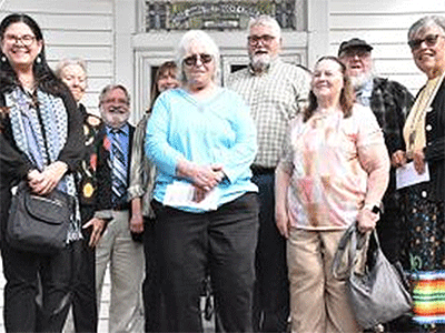 CoNAM members from the Eastern PA Conference pose with Cynthia Mosley (right) after St. John UMC’s Native American heritage celebration during worship Oct. 29. John Coleman photo
