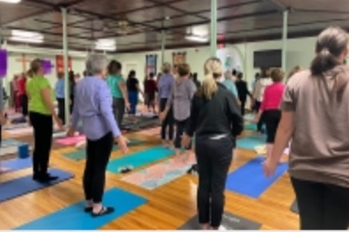 Yoga classes at Malone: Centenary United Methodist Church. Courtesy of the Upper New York Conference
