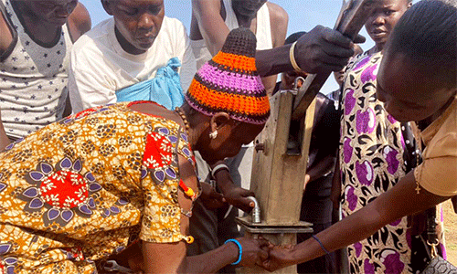 Women in South Sudan learn the mechanics of well repair so that they can fix community wells when their pumps and other parts break down. (Photo: WIB)