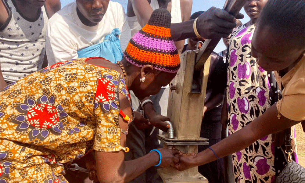Women in South Sudan learn the mechanics of well repair so that they can fix community wells when their pumps and other parts break down. (Photo: WIB)